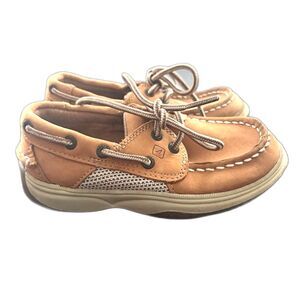 Sperry Boat Shoes Top-Sider Toddler Boys 9.5 Leather Lanyard Intrepid Loafer